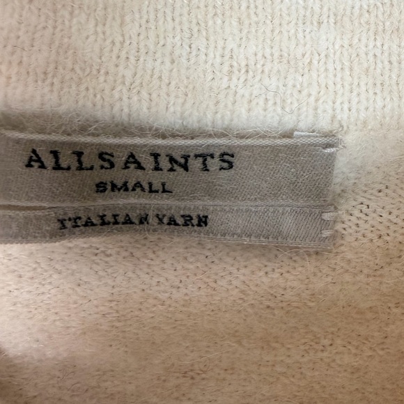 AllSaints Lock Roll Neck Asymmetric Sweater | Ivory | Small | EUC - Picture 7 of 13